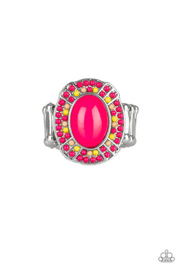 Be Adored Jewelry Colorfully Rustic Pink Paparazzi Ring 