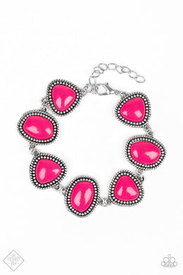 Paparazzi Accessories Vividly Vixen - Pink Bracelet Sunset Sightings Fashion Fix - Be Adored Jewelry