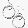 Paparazzi Dizzying Dynamics - Silver Earring - Be Adored Jewelry