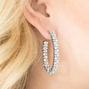 Paparazzi Debonair Dazzle - White Earring - Be Adored Jewelry