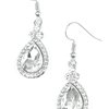 Paparazzi Accessories Self-Made Millionaire - White Earring - Be Adored Jewelry