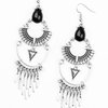 Paparazzi Accessories Progressively Pioneer - Black Earring - Be Adored Jewelry