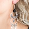 Load image into Gallery viewer, Paparazzi Accessories Progressively Pioneer - Black Earring - Be Adored Jewelry