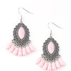 Paparazzi Accessories Private Villa - Pink Earring - Be Adored Jewelry