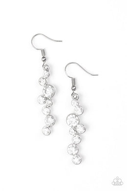 Paparazzi Accessories Milky Way Magnificence - White Earring - Be Adored Jewelry