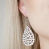 Load image into Gallery viewer, Paparazzi Accessories Sparkle Brighter - White Earring - Be Adored Jewelry