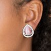 Load image into Gallery viewer, Paparazzi Accessories Noteworthy Shimmer - Pink Clip-On Earring - Be Adored Jewelry