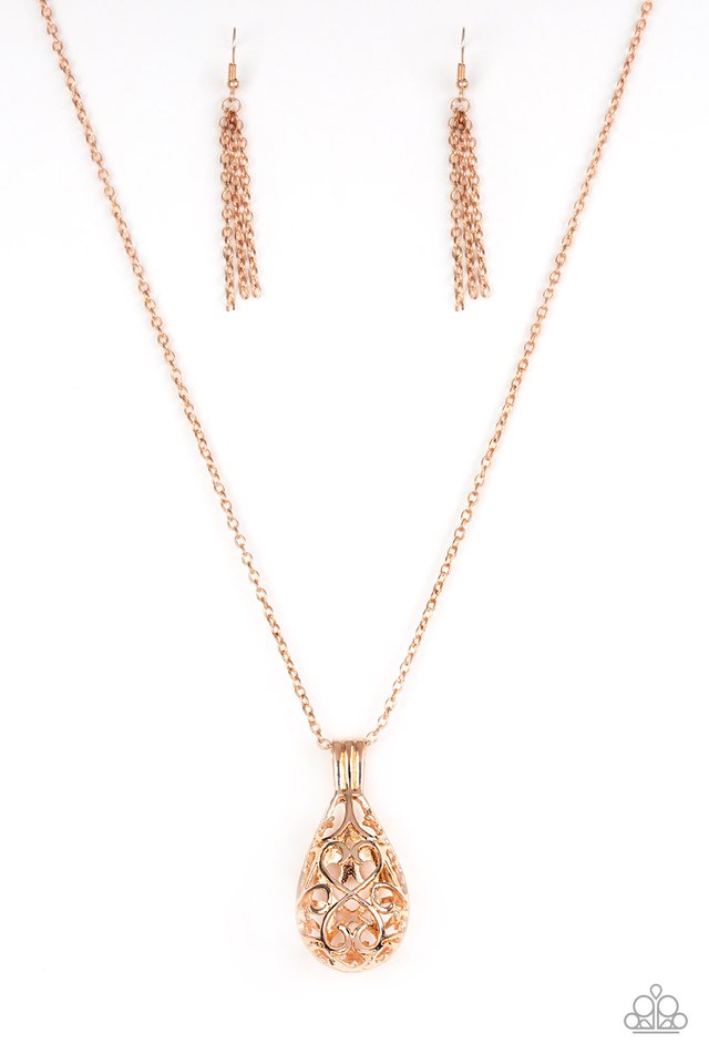 Paparazzi Accessories Magic Potions - Rose Gold Necklace - Be Adored Jewelry