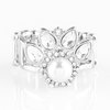 Paparazzi Crown Coronation - White Ring - Be Adored Jewelry