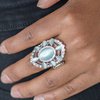 Paparazzi Accessories Over the MOONFLOWER Blue Ring - Be Adored Jewelry