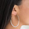 Load image into Gallery viewer, Paparazzi Accessories So Seren-Dip-itous - Silver Hoop Earring - Be Adored Jewelry