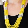 Paparazzi Let It BEAD - Yellow Necklace - Be Adored Jewelry