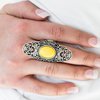 Load image into Gallery viewer, Paparazzi Flair For The Dramatic - Yellow Ring - Be Adored Jewelry