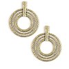 Ever Elliptical - Paparazzi Brass Earring - Be Adored Jewelry
