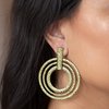 Load image into Gallery viewer, Ever Elliptical - Paparazzi Brass Earring - Be Adored Jewelry