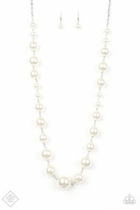 Paparazzi Accessories The Show Must Go On - White Necklace Fiercely 5th Avenue Fashion Fix - Be Adored Jewelry