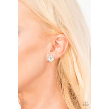 Load image into Gallery viewer, Paparazzi Act Your AGELESS - White Earring - Be Adored Jewelry