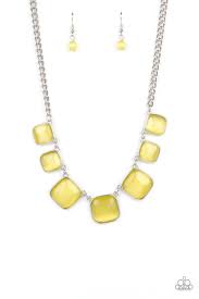 Be Adored Jewelry Aura Allure Yellow Paparazzi Necklace 