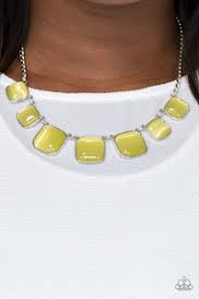 Be Adored Jewelry Aura Allure Yellow Paparazzi Necklace 