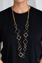 Load image into Gallery viewer, Paparazzi Backed Into A Corner - Gold Necklace - Be Adored Jewelry