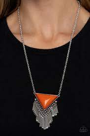 Be Adored Jewelry Badlands Bonanza Orange Paparazzi Necklace