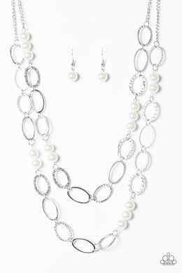 Paparazzi Box Office Romance - White Necklace - Be Adored Jewelry