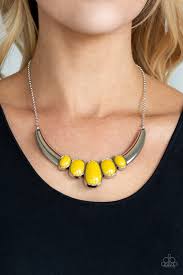 Be Adored Jewelry A BULL House Paparazzi Yellow Necklace