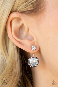 Be Adored Jewelry Celebrity Cache White Paparazzi Post Earring