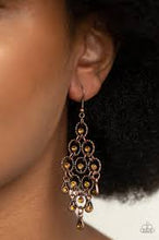 Load image into Gallery viewer, Be Adored Jewelry Chandelier Cameo Copper Paparazzi Earring