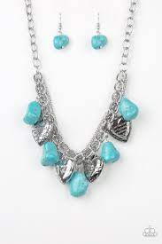 Be Adored Jewelry Change of Heart Blue Paparazzi Necklace