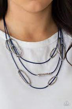 Load image into Gallery viewer, Be Adored Jewelry Check Your CORD-inates Blue Paparazzi Necklace