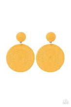 Load image into Gallery viewer, Be Adored Jewelry Circulate The Room Yellow Paparazzi Post Earring