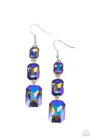 Be Adored Jewelry Cosmic Red Carpet Blue Paparazzi Earring