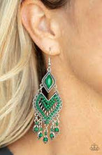 Load image into Gallery viewer, Be Adored Jewelry Dearly Debonair Green Paparazzi Earring