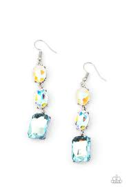 Be Adored Jewelry Dripping In Melodrama Blue Paparazzi Earring