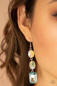 Be Adored Jewelry Dripping In Melodrama Blue Paparazzi Earring