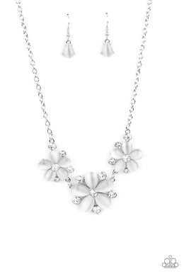 Be Adored Jewelry Effortlessly Effloresent White Paparazzi Necklace