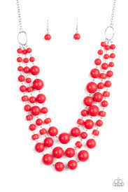 Be Adored Jewelry Everyone Scatter! Red Paparazzi Necklace 