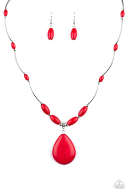 Be Adored Jewelry Explore The Elements Red Paparazzi Necklace