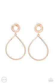 Be Adored Jewelry Fairytale Finish Copper Paparazzi Clip-On Earring