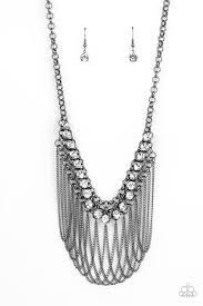 Be Adored Jewelry Flaunt Your Fringe Black Paparazzi Necklace 