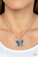 Load image into Gallery viewer, Be Adored Jewelry Flutter Forte Blue Paparazzi Necklace