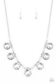 Be Adored Jewelry GLOW-Getter Glamour White Paparazzi Necklace