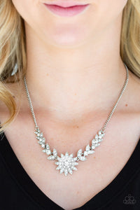 Garden Glamour - Paparazzi White Necklace - Be Adored Jewelry
