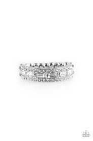 Get the Loot - Paparazzi White Ring - Be Adored Jewelry