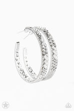 Load image into Gallery viewer, Paparazzi Glitz by Association - White Hoop Earring - Be Adored Jewelry