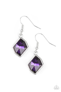 Glow It Up - Paparazzi Purple Earring - Be Adored Jewelry