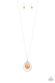Be Adored Jewelry GLOW and Tell Orange Paparazzi Necklace