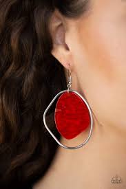 Be Adored Jewelry HAUTE Toddy Red Paparazzi Earring