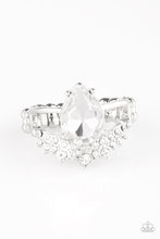 Load image into Gallery viewer, Paparazzi Accessories If The Crown Fit - White Ring - Be Adored Jewelry